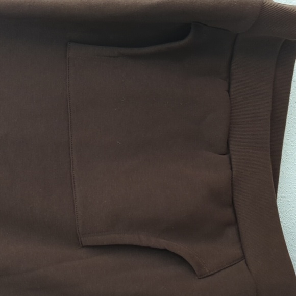 Social Scene Live Wild Brown Hoodie Back Print Pink Mushrooms Kangaroo Pocket - Picture 6 of 9